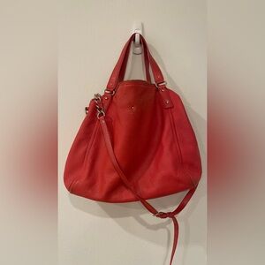 Kate Spade Red Leather Tote Bag